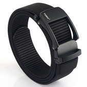 Pánsky jednofarebný plátenný opasok s prackou