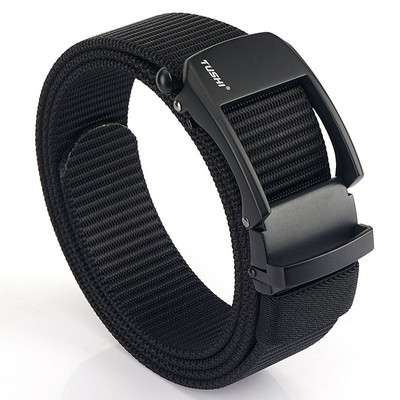 Pánsky jednofarebný plátenný opasok s prackou