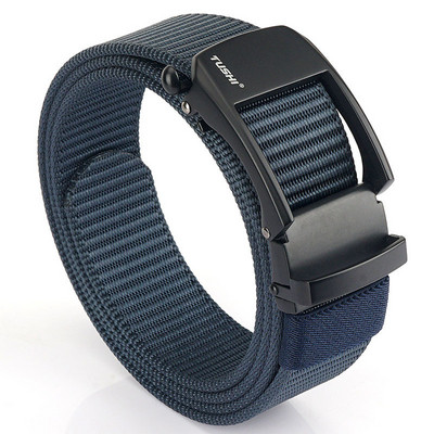 Pánsky jednofarebný plátenný opasok s prackou