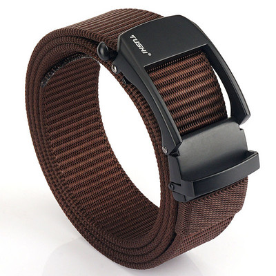 Pánsky jednofarebný plátenný opasok s prackou