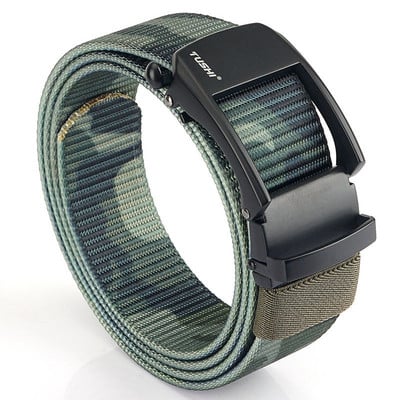 Pánsky jednofarebný plátenný opasok s prackou