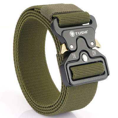 Moodne metallist lukuga tekstiilist vöö meestele