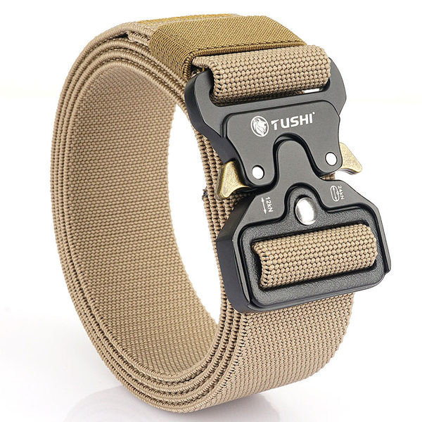 Moodne metallist lukuga tekstiilist vöö meestele