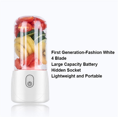 400ml prenosný mixér USB elektrický odšťavovač ovocia ručný smoothie mixér miešanie dobíjateľný mini pohár na džús