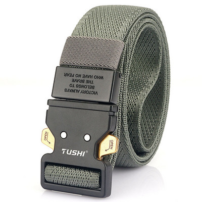 Pánsky opasok nového modelu s nápisom a kovovou sponou