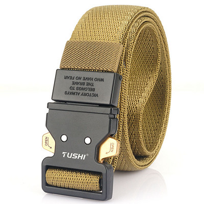 Pánsky opasok nového modelu s nápisom a kovovou sponou