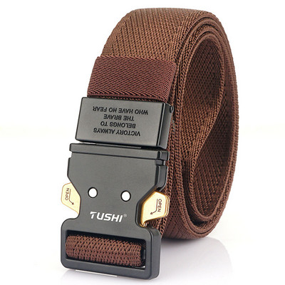 Pánsky opasok nového modelu s nápisom a kovovou sponou