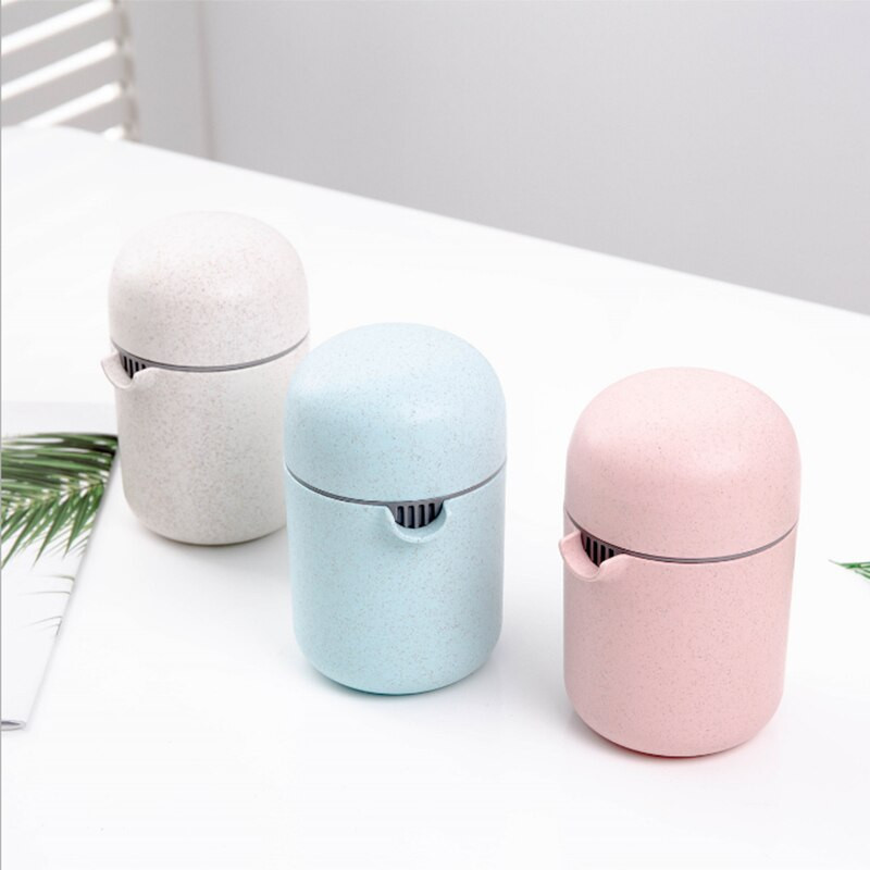 Nešiojama buitinė mini rankinė vaisių sulčiaspaudė kviečių šiaudų originali citrinų apelsinų citrusinių vaisių sulčių aparatas buteliukas virtuvės įrankis