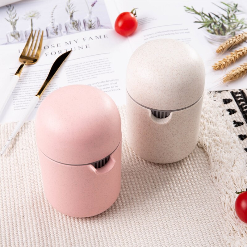 Nešiojama buitinė mini rankinė vaisių sulčiaspaudė kviečių šiaudų originali citrinų apelsinų citrusinių vaisių sulčių aparatas buteliukas virtuvės įrankis