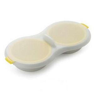 Dvojitý odtokový parník na vajcia Forma na vajcia Kuchynské príslušenstvo Kuchynské spotrebiče Príslušenstvo na pečenie Dutý parník do mikrovlnnej rúry