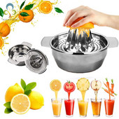 1 ks Prenosný manuálny odšťavovač na citróny a pomaranče, nerezový kuchynský doplnok, náradie, ručne lisovaný odšťavovač na citrusy, YJN
