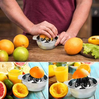 1Pcs Направи си сам преносима лимоново-портокалова ръчна сокоизстисквачка за плодове от неръждаема стомана кухненски аксесоари инструменти цитрусови ръчно пресовани сокове YJN
