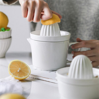 Κεραμικό Εγχειρίδιο Πορτοκαλιού Αποχυμωτής Λεμονιού Κύπελλο Οικιακής Λευκής Πορσελάνης Λεμονοστύφτης Πολυλειτουργικά εργαλεία φρούτων Gadgets κουζίνας