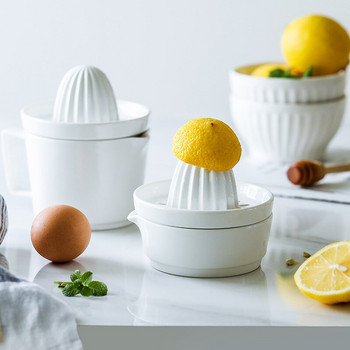 Κεραμικό Εγχειρίδιο Πορτοκαλιού Αποχυμωτής Λεμονιού Κύπελλο Οικιακής Λευκής Πορσελάνης Λεμονοστύφτης Πολυλειτουργικά εργαλεία φρούτων Gadgets κουζίνας