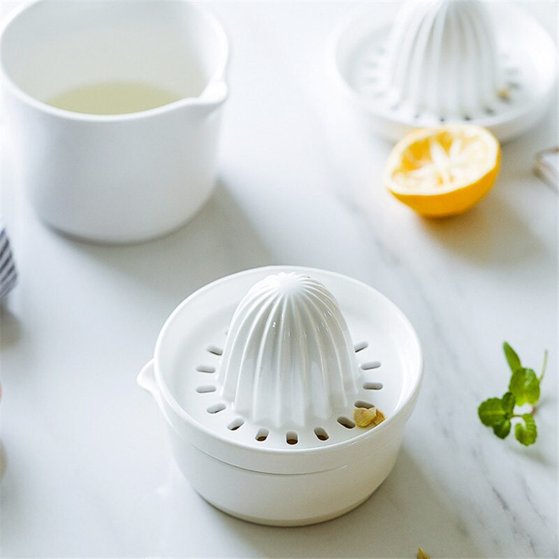 Keramický manuálny odšťavovač na pomaranče a citróny, domáci biely porcelánový odšťavovač na citróny, multifunkčné ovocné nástroje, kuchynské pomôcky