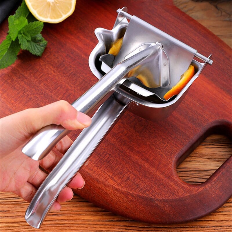 Ručný odšťavovač z nehrdzavejúcej ocele pre deti, citrón a mandarínka, klip na odolné manuálne stláčanie, prenosný odšťavovač pre domácnosť, kuchynské náradie