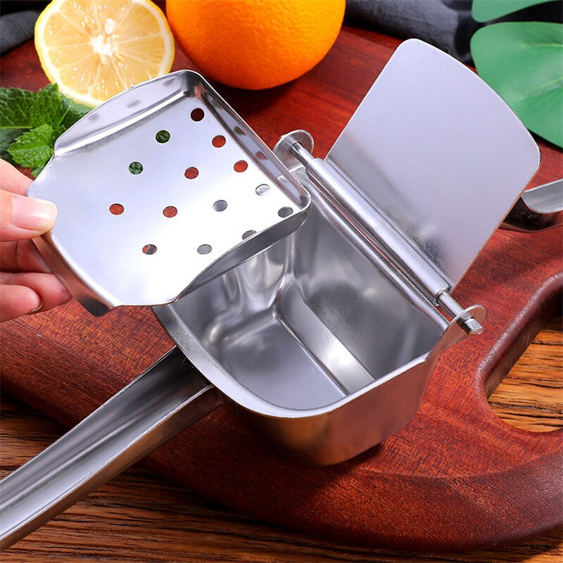 Ručný odšťavovač z nehrdzavejúcej ocele pre deti, citrón a mandarínka, klip na odolné manuálne stláčanie, prenosný odšťavovač pre domácnosť, kuchynské náradie