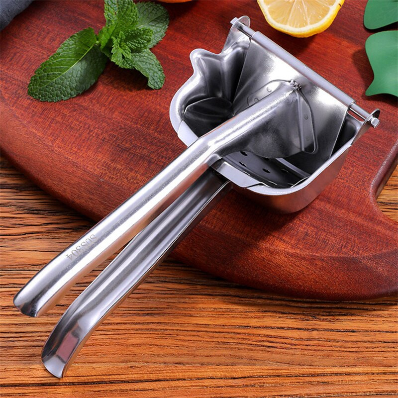 Ručný odšťavovač z nehrdzavejúcej ocele pre deti, citrón a mandarínka, klip na odolné manuálne stláčanie, prenosný odšťavovač pre domácnosť, kuchynské náradie