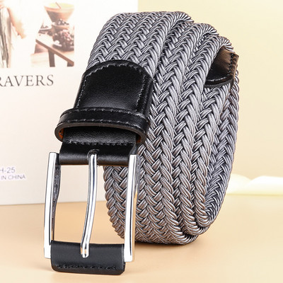 Pánsky textilný opasok s efektom pletenia