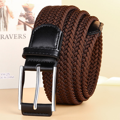 Pánsky textilný opasok s efektom pletenia