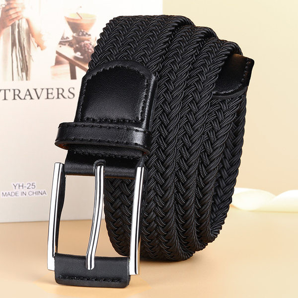 Pánsky textilný opasok s efektom pletenia