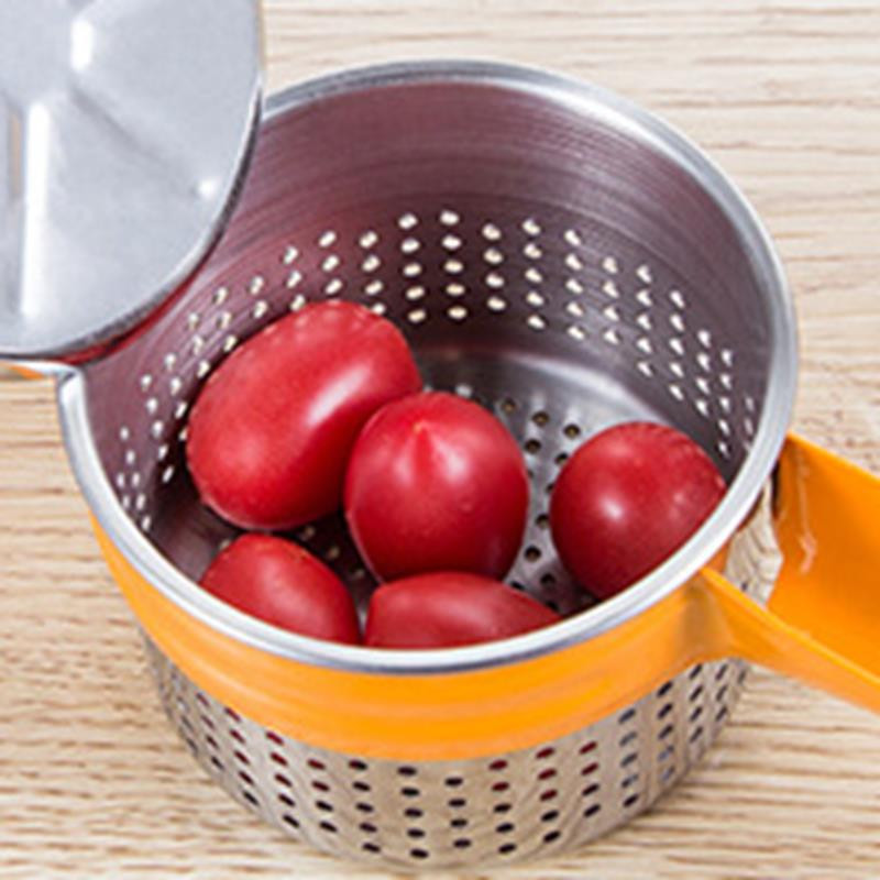 Kapmore 1-dielny odšťavovač na citrusy z nehrdzavejúcej ocele, manuálny ergonomický odšťavovač na citrusy, odšťavovač na ovocie a zeleninu, príslušenstvo