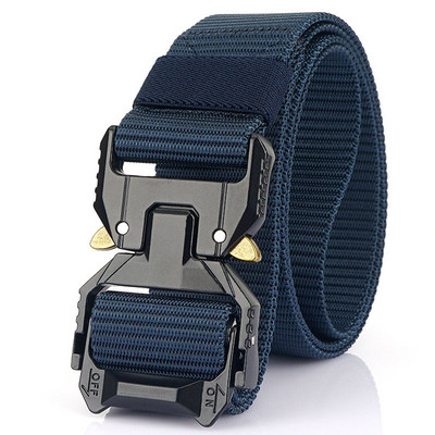 Pánsky textilný opasok s kovovou prackou