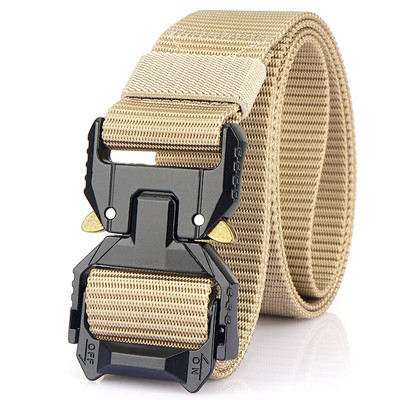 Pánsky textilný opasok s kovovou prackou