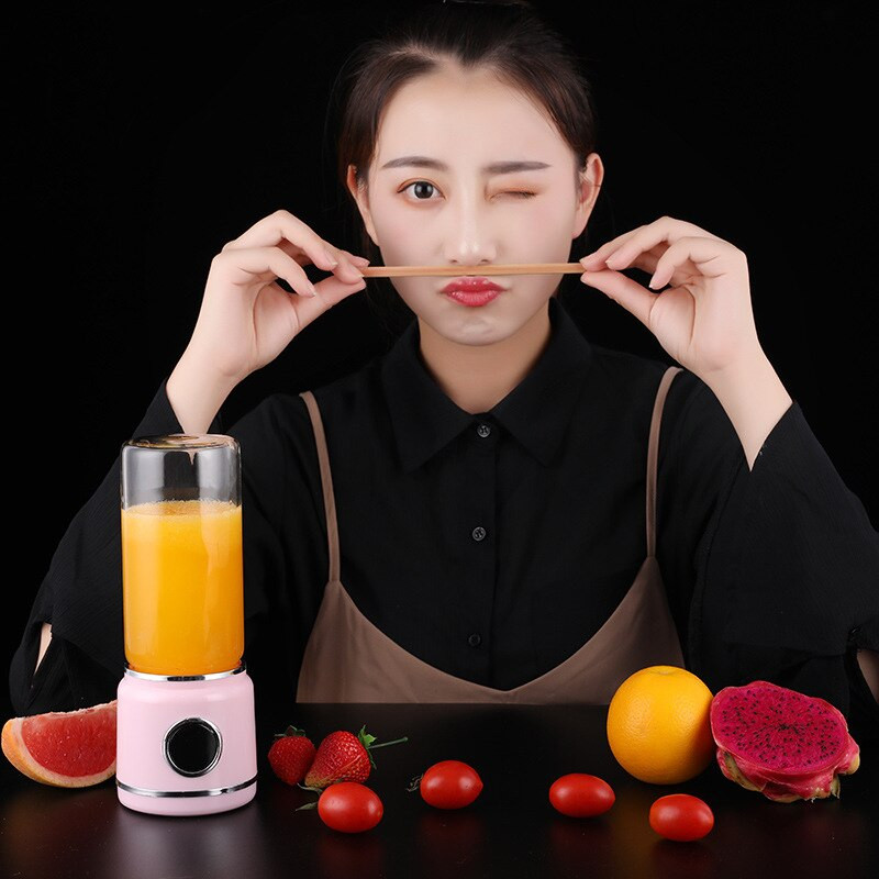 420ml mixér na zeleninu a ovocie z nehrdzavejúcej ocele, mini prenosný elektronický odšťavovač, odšťavovač šťavy so 6 čepeľami, výrobník smoothie, USB nabíjačka