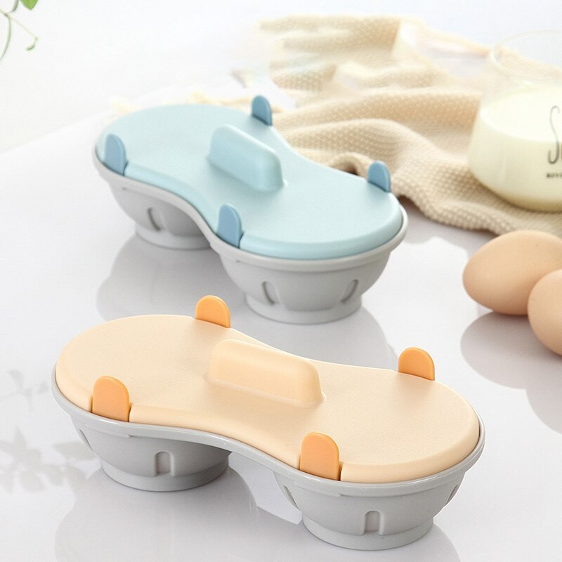 Nová kuchynská kreatívna dusená forma na vajcia, dusená krabica na vajcia, mikrovlnná rúra, dvojitý pohár na vajcia, rúra na mikrovlnnú rúru, domácnosť, oddeľovač bielkov a žĺtkov