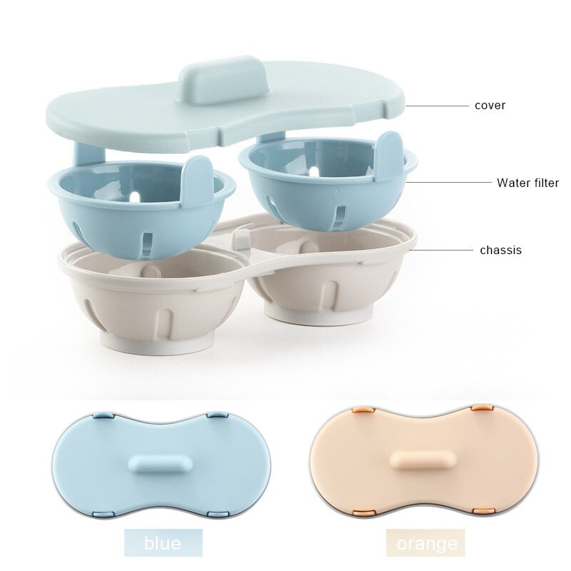 Nová kuchynská kreatívna dusená forma na vajcia, dusená krabica na vajcia, mikrovlnná rúra, dvojitý pohár na vajcia, rúra na mikrovlnnú rúru, domácnosť, oddeľovač bielkov a žĺtkov