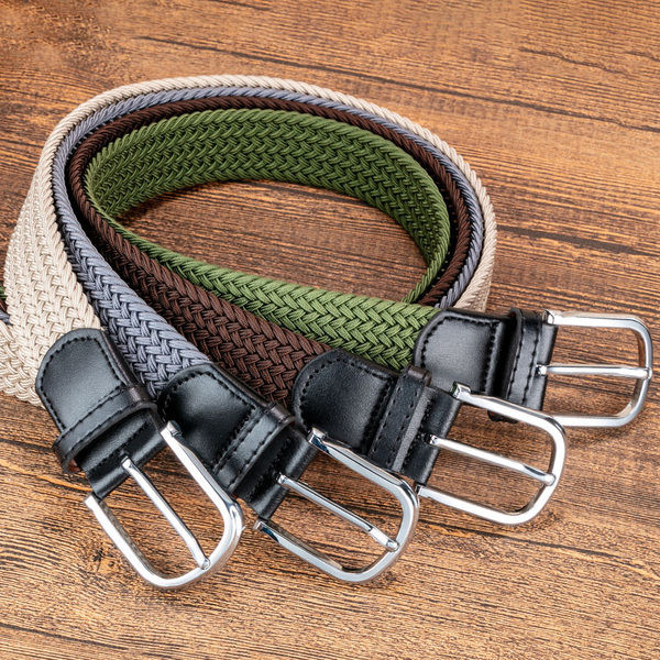 Curea textila barbati model nou cu catarama metalica patrata