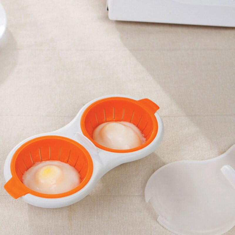 HORÚCI Odkvapkávač vajec Dvojitý hrnček na vajcia Mikrovlnná rúra Vajcia Poacher Okrúhly dvojvrstvový varič vajec Inovatívne kuchynské nástroje