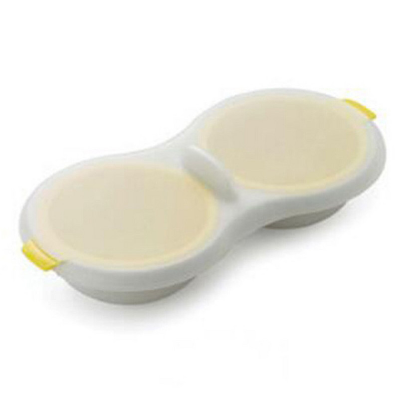 HORÚCI Odkvapkávač vajec Dvojitý hrnček na vajcia Mikrovlnná rúra Vajcia Poacher Okrúhly dvojvrstvový varič vajec Inovatívne kuchynské nástroje