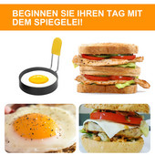 4 ks nepriľnavých kovových krúžkov na vyprážanie vajec, formy na vyprážané vajíčka s rukoväťou, okrúhle formy na palacinky, formy na vyprážanie vajec, kuchynské náradie