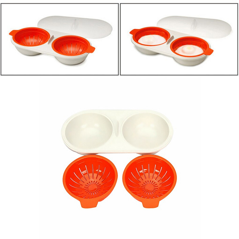 Микровълнова фурна Уред за пара за яйца Домакинска купа за яйца на пара Държач за готвене на яйца Инструмент за яйца Бойлер Готварска печка Кухненска джаджа