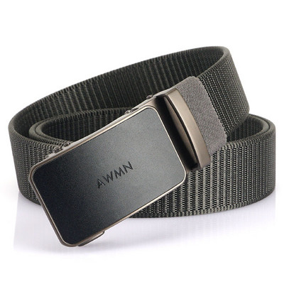 Pánsky textilný opasok s obdĺžnikovou prackou