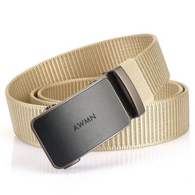 Pánsky textilný opasok s obdĺžnikovou prackou