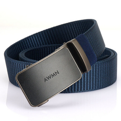 Pánsky textilný opasok s obdĺžnikovou prackou