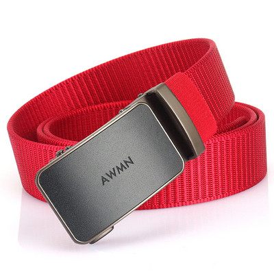 Pánsky textilný opasok s obdĺžnikovou prackou