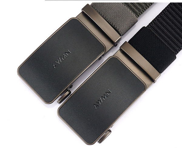 Pánsky textilný opasok s obdĺžnikovou prackou