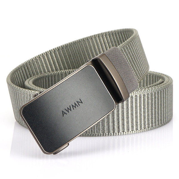 Pánsky textilný opasok s obdĺžnikovou prackou