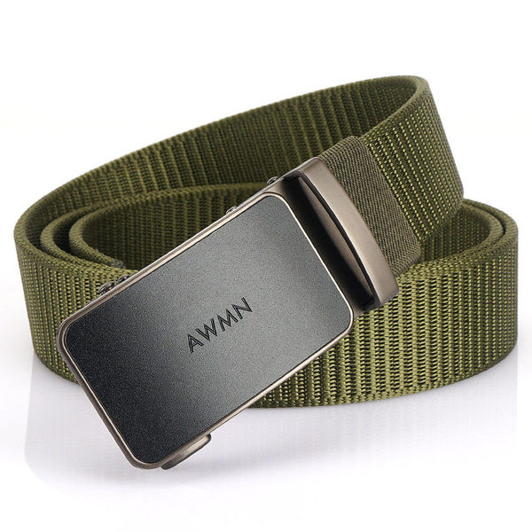 Pánsky textilný opasok s obdĺžnikovou prackou