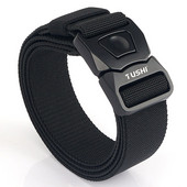 Curea textila sport cu catarama metalica cu mecanism de eliberare rapida