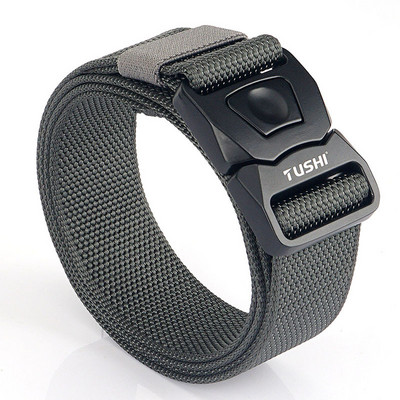 Curea textila sport cu catarama metalica cu mecanism de eliberare rapida