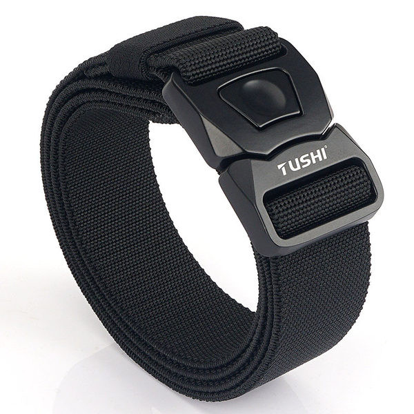 Curea textila sport cu catarama metalica cu mecanism de eliberare rapida