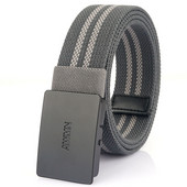 Textilný opasok pre mužov s kovovou prackou a nápisom