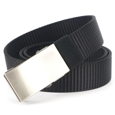 Pánsky ležérny textilný opasok s kovovou prackou