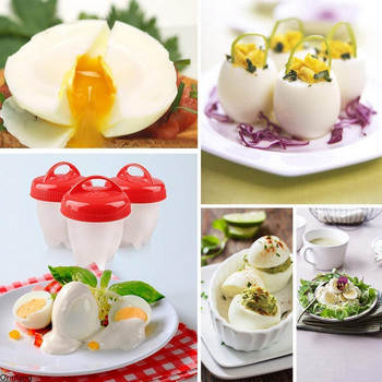 6 ΤΕΜ/Σετ λαθροθραύστες αυγών Κουζίνες σιλικόνης Αντικολλητικές κουζίνες αυγών Boiler 6 τεμαχίων Συσκευασία βρασμένων αυγών Φλιτζάνια φόρμας αυγών Ατμιστήρας κουζίνας Gadgets
