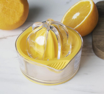 Jaswehome Многофункционална ръчна сокоизстисквачка за преса за отделяне на лимонов и портокалов сок домакинска пластмасова лимонова сокоизстисквачка с мащаб